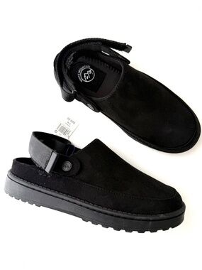 WHITE MOUNTAIN New $69 Womens 9 Black Icebound Slip On Flat Clog Boots Box#61